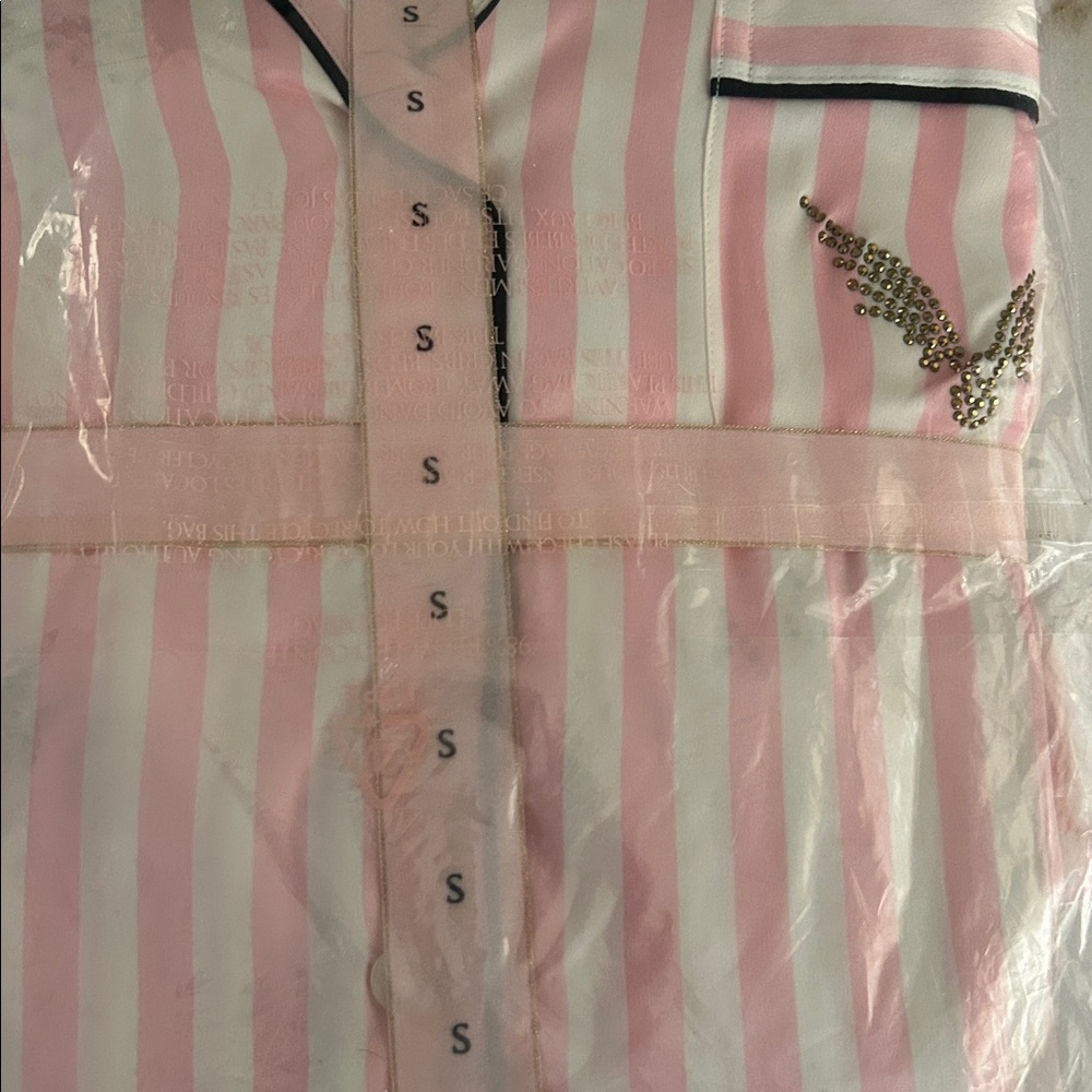 Victoria's Secret Backstage 2025 Glazed Satin Sparkle Long Pajama Set - Picture 7 of 8